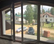 Арочное окно со штульповым механизмом. Профиль Schuco Corona CT 70, фурнитура Schuco Vario Tec, класс противовзломности SF 4.