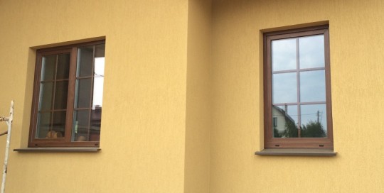 Окна с ламинированным шпросом. Профиль Schuco Corona CT 70.