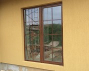 Окно с ламинированным шпросом. Профиль Schuco Corona CT 70