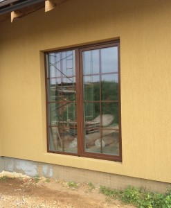 Окно с ламинированным шпросом. Профиль Schuco Corona CT 70