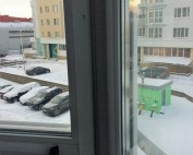 Эркерное соединение Schuco. Профиль Schuco Corona CT 70, ламинация изнутри - Renolit Light Grey;