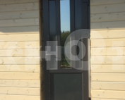 Входная дверь. Профиль Dexen A58, цвет антрацитово-серый с двух сторон